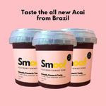 Brazilian Acai Berry Sorbet Pure (Bundle of 3) - Smoof | Acai Sorbet | Acai Pulp | Acai Popsicles