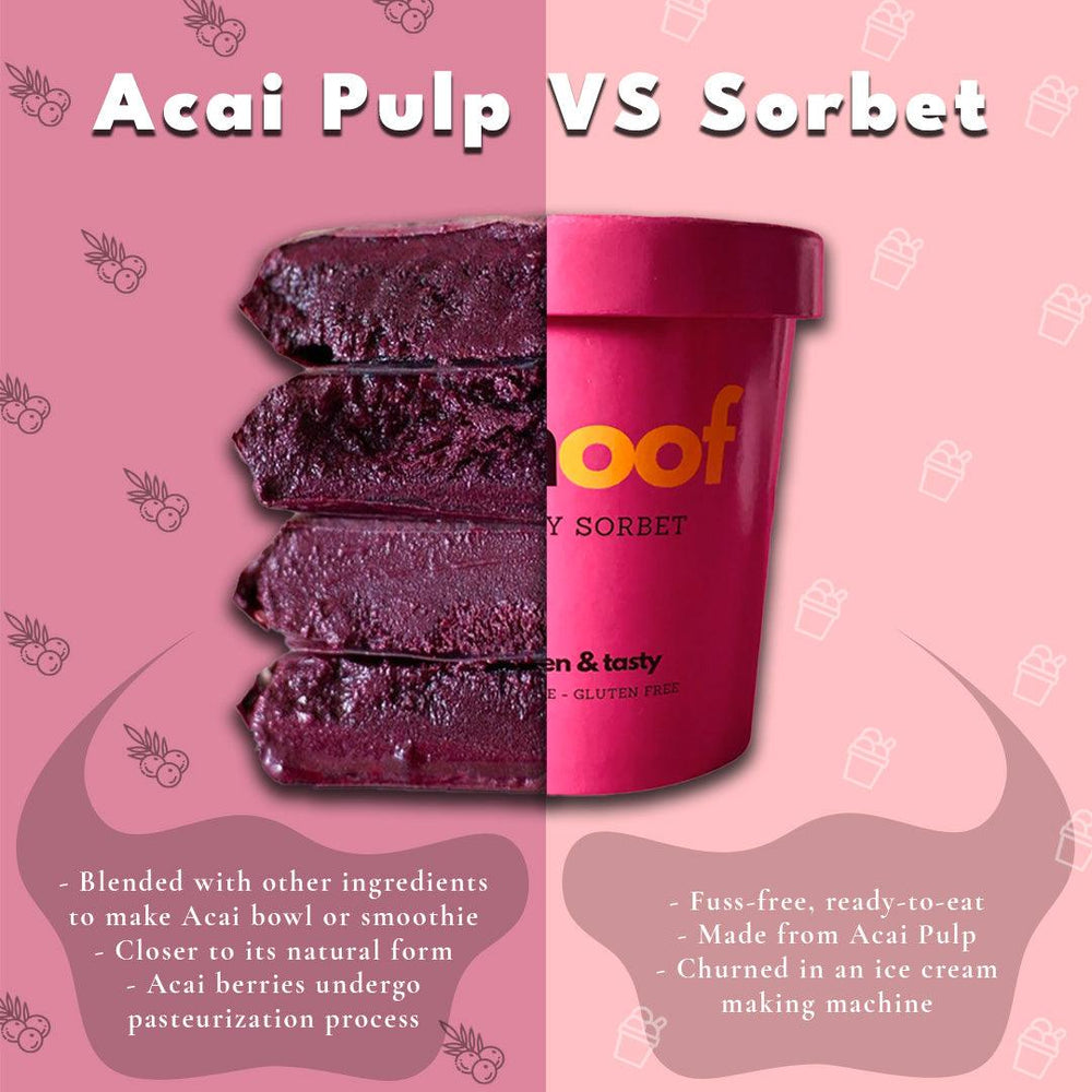 Difference between Acai Pulp and Acai Sorbet