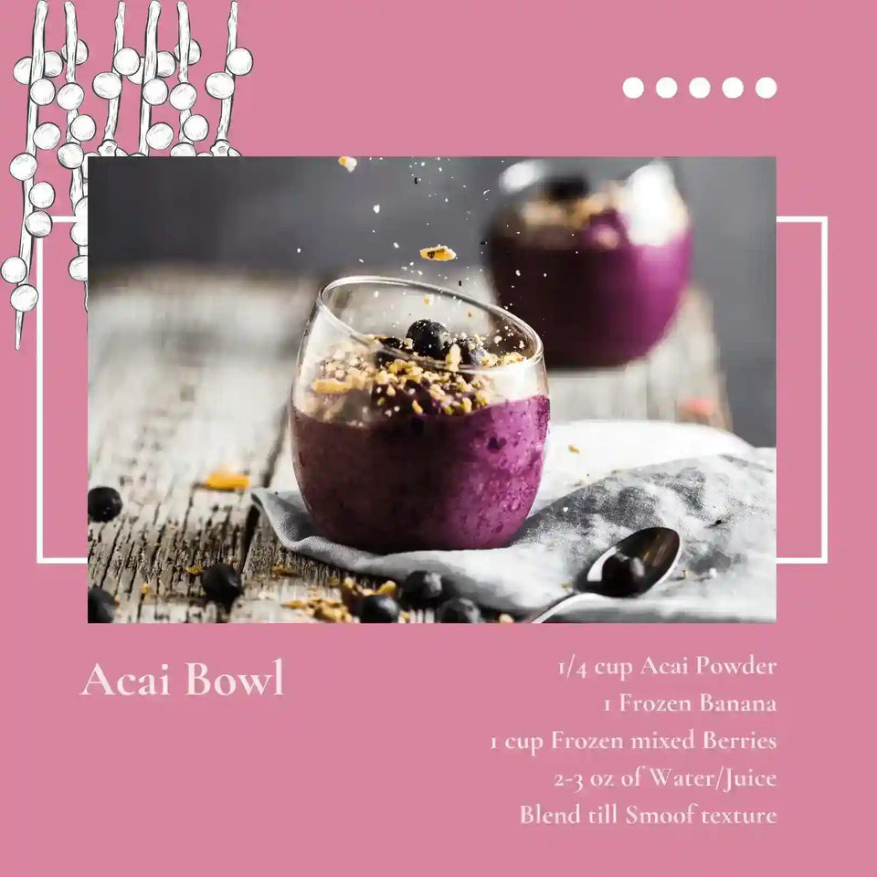 [CLEARANCE SALE 31 MAY 2025 EXPIRY] Organic Acai Berry Powder (8oz/227g) - Smoof | Acai Singapore
