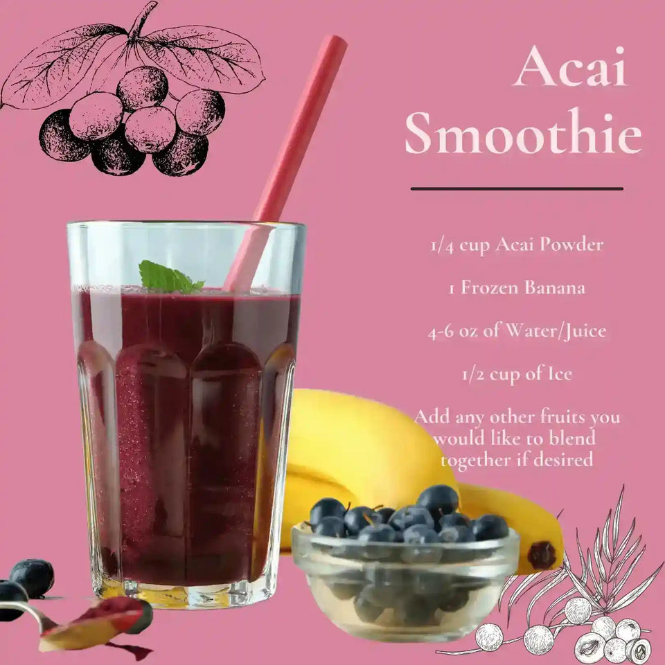 [CLEARANCE SALE 31 MAY 2025 EXPIRY] Organic Acai Berry Powder (8oz/227g) - Smoof | Acai Singapore