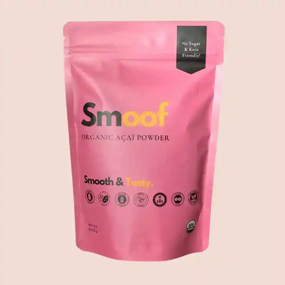 [CLEARANCE SALE 31 MAY 2025 EXPIRY] Organic Acai Berry Powder (8oz/227g) - Smoof | Acai Singapore