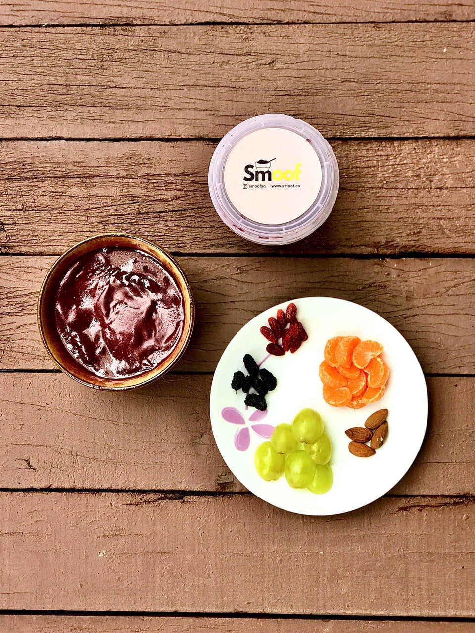 Brazilian Acai Berry Sorbet PURE (Bundle of 3/6/12) - Smoof | Acai Singapore