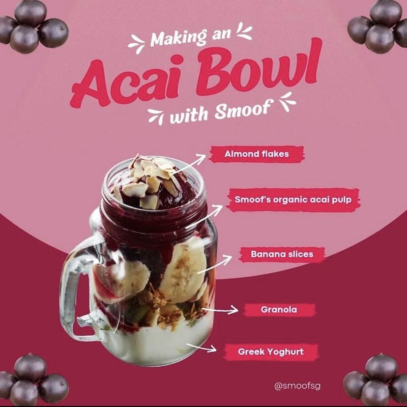 
                  
                    Organic Acai Pulp Pure & Unsweetened (4 x 100g) - Smoof | Acai Singapore
                  
                