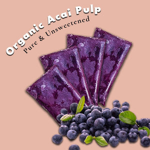 
                  
                    Load image into Gallery viewer, Organic Acai Pulp Pure &amp;amp; Unsweetened (4 x 100g) - Smoof | Acai Sorbet | Acai Pulp | Acai Popsicles
                  
                